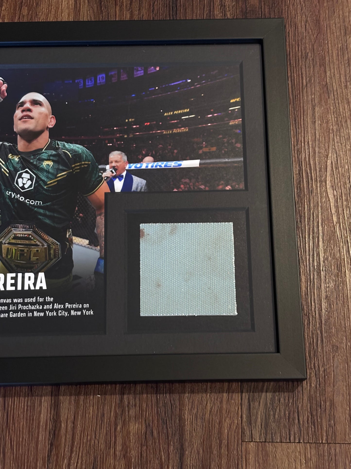 Alex Pereira Limited Edition /125 UFC 295 Framed Event Used Canvas Vs Jiri