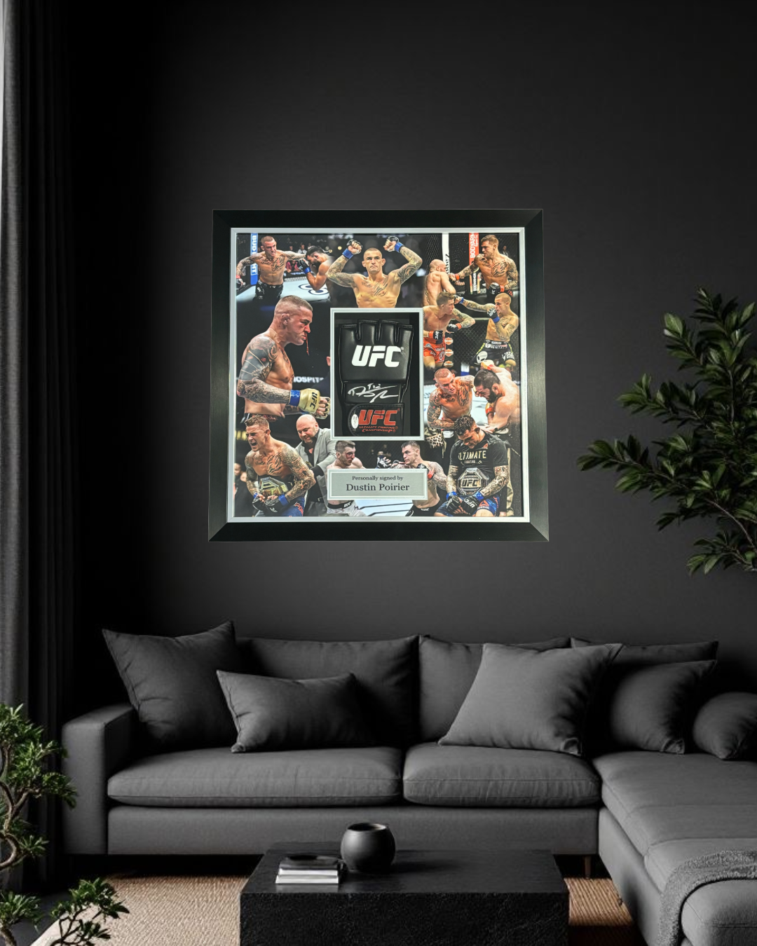 Dustin Poirier Signed Framed UFC Glove Premium Frame JSA COA Certification Included