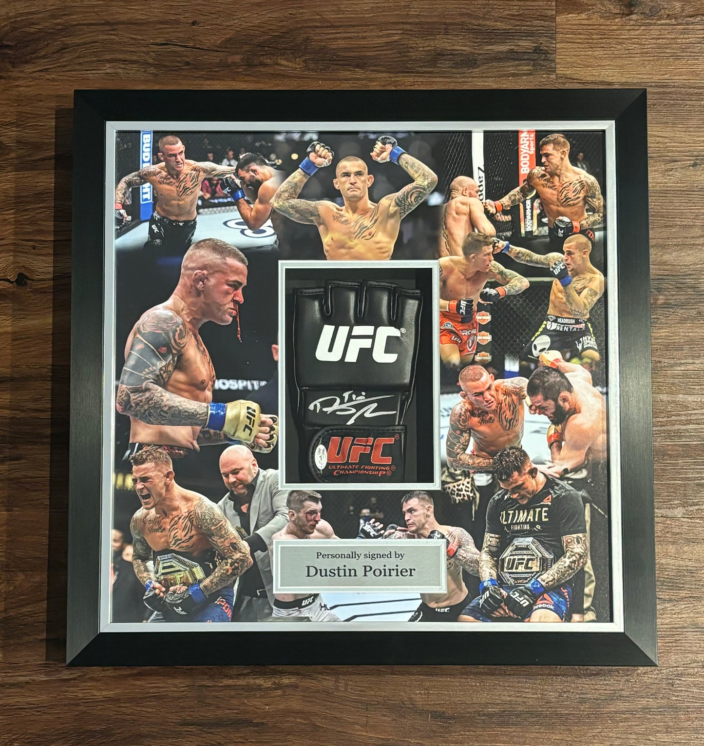 Dustin Poirier Signed Framed UFC Glove Premium Frame JSA COA Certification Included