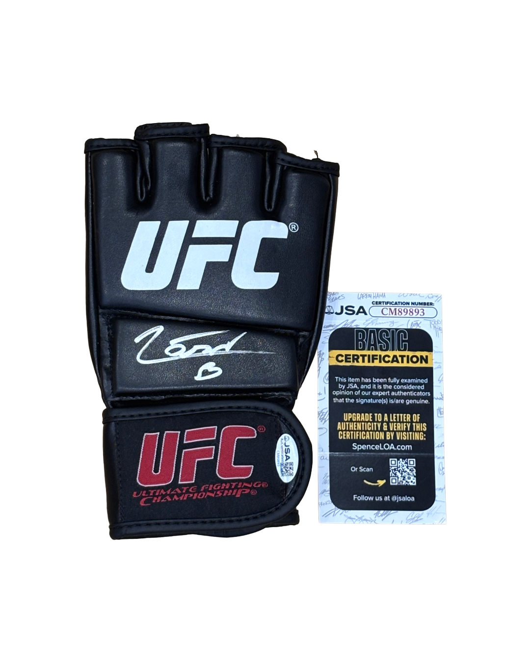 Jean silva Signed UFC Glove JSA Certified