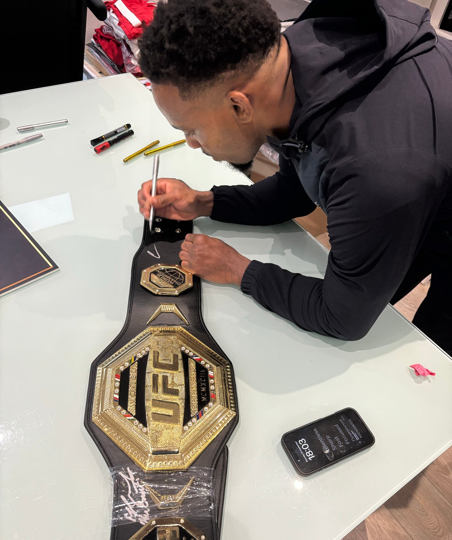 Michael Bisping & Lerone Murphy Signed UFC Belt
