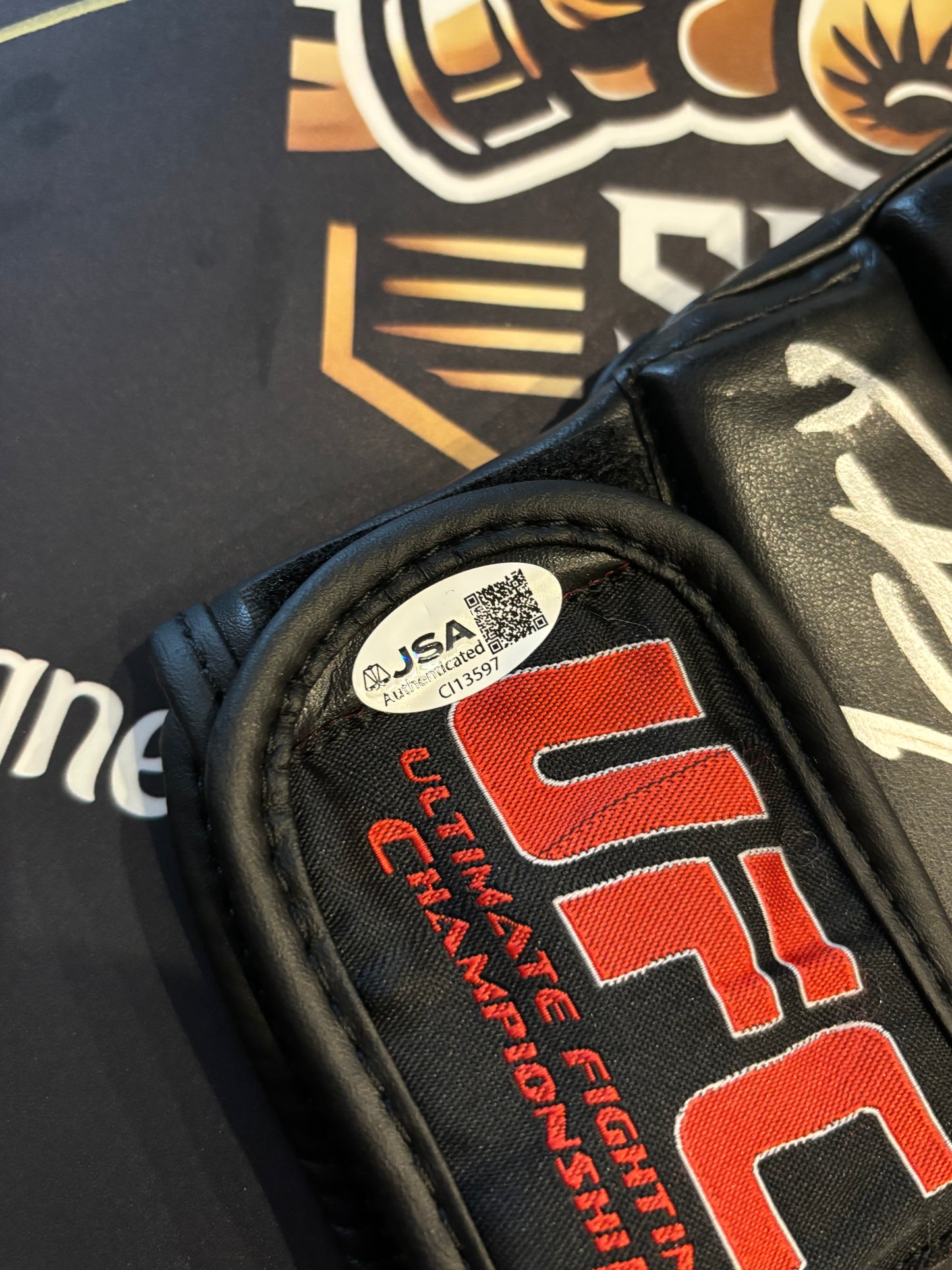 Dustin Poirier Signed UFC Glove JSA Certified COA