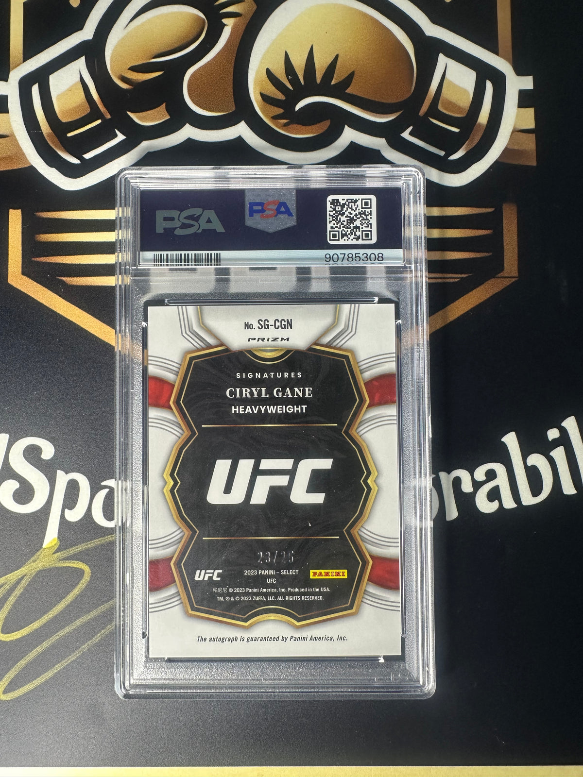 Ciryl Gane 2023 Select tie dye auto /25 PSA 10