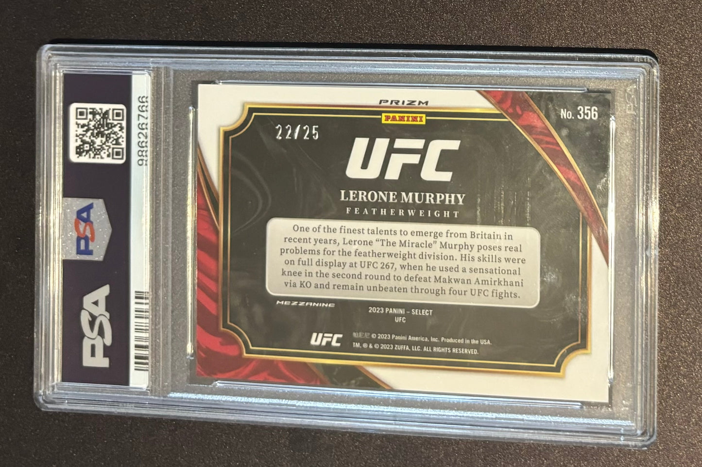 Lerone Murphy Tie Dye /25 PSA 9 2023 Select UFC Card