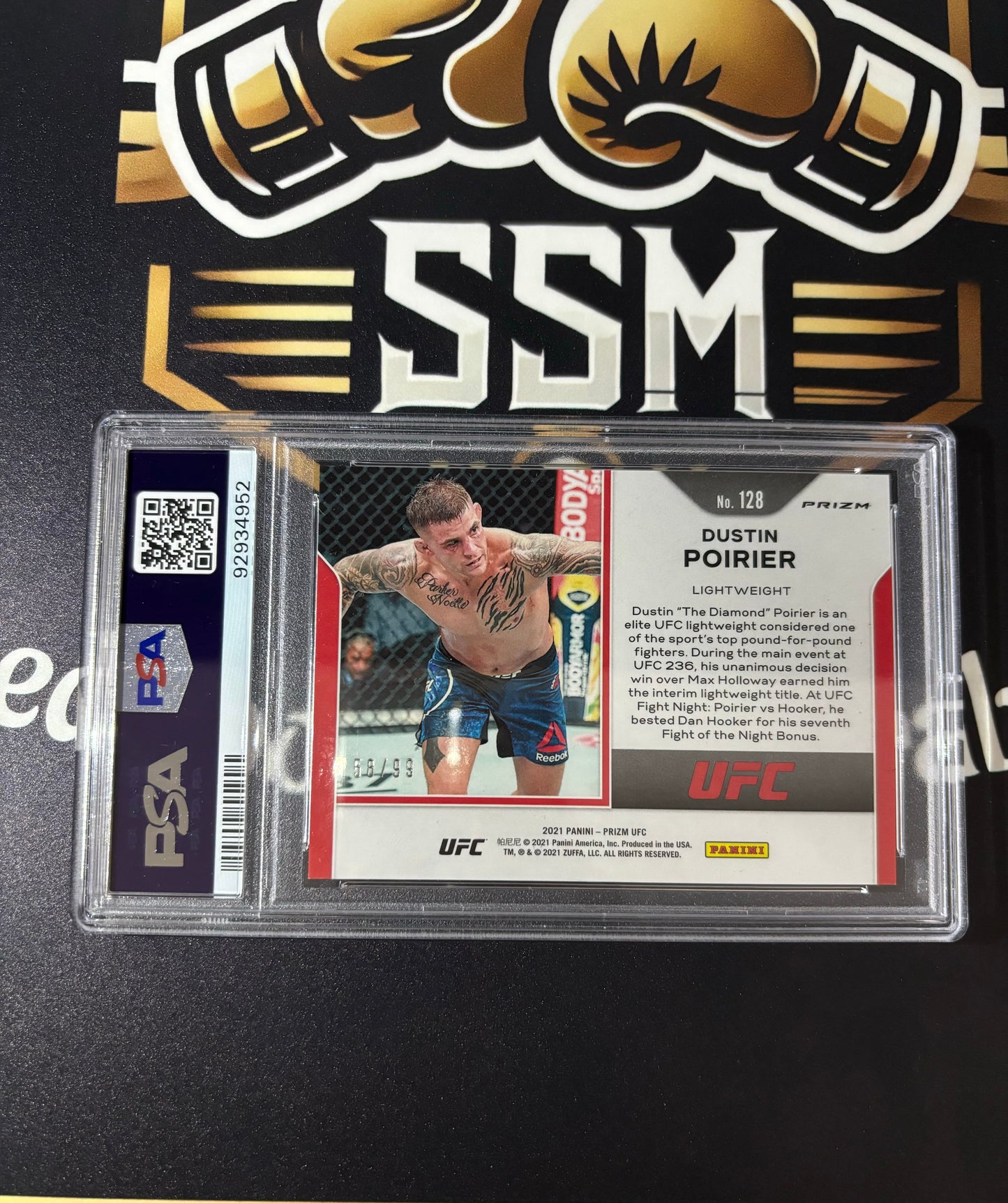 Dustin Poirier Premium Box Set PSA 10 /99 2021 Panini UFC Card