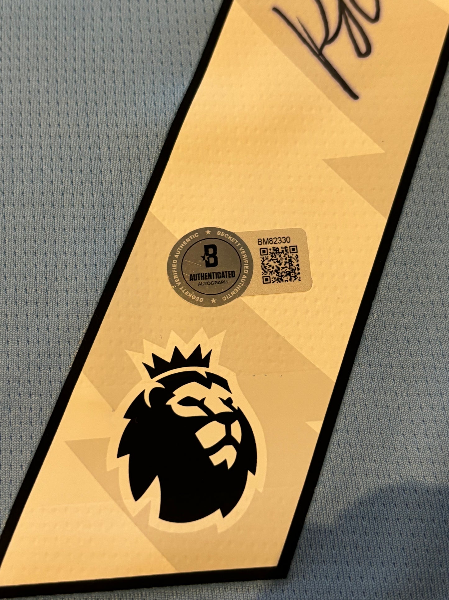 Phil Foden Signed Manchester City Shirt Beckett Certified QR Holo