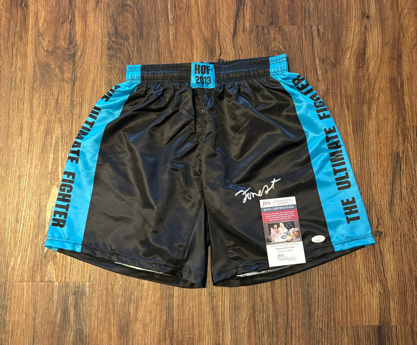 Forest Griffin Signed UFC Shorts Hall Of Fame / The Ultimate Fighter JSA Certified