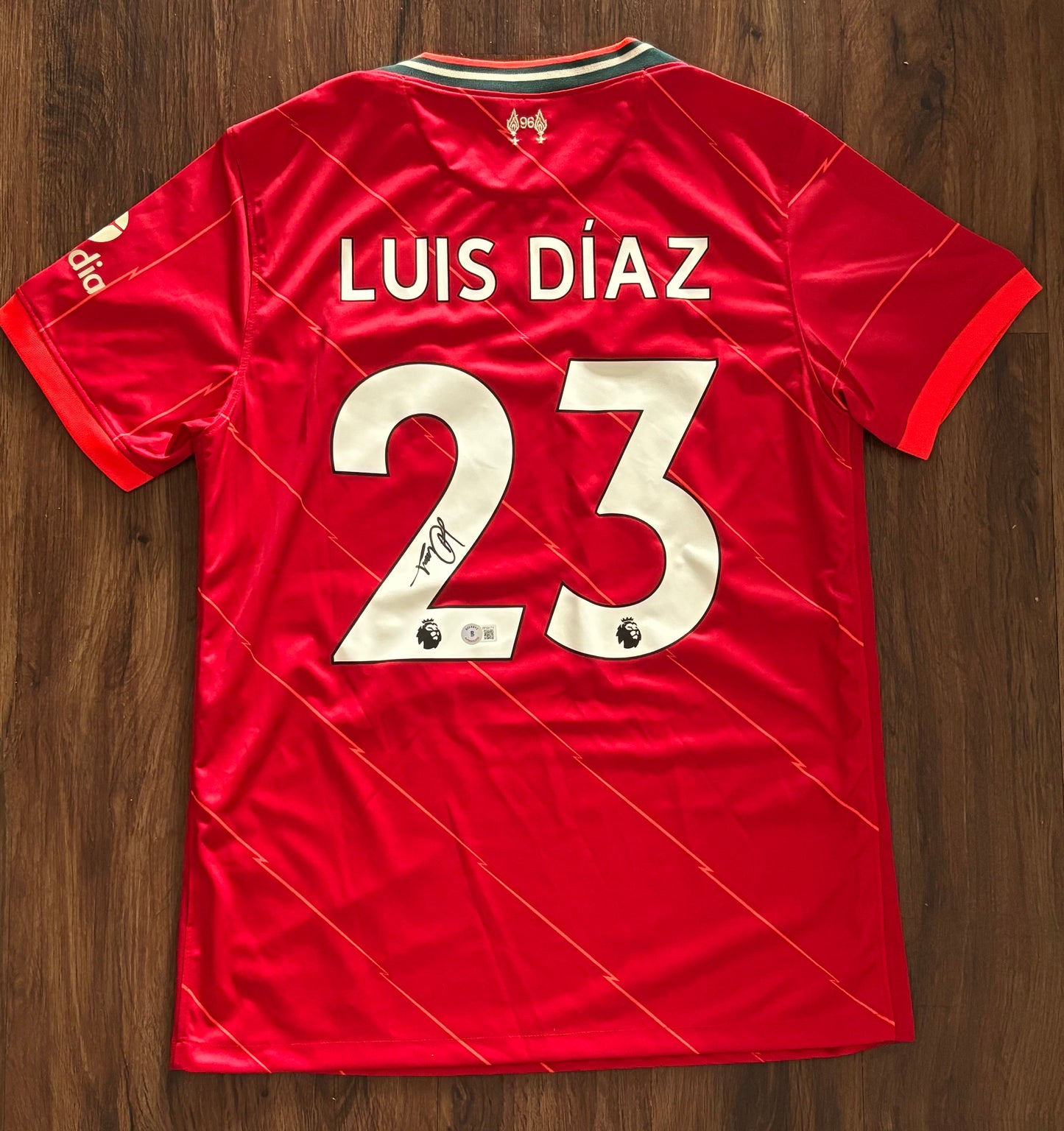 Signed Luis Diaz Liverpool Shirt Beckett Certified COA QR Holo