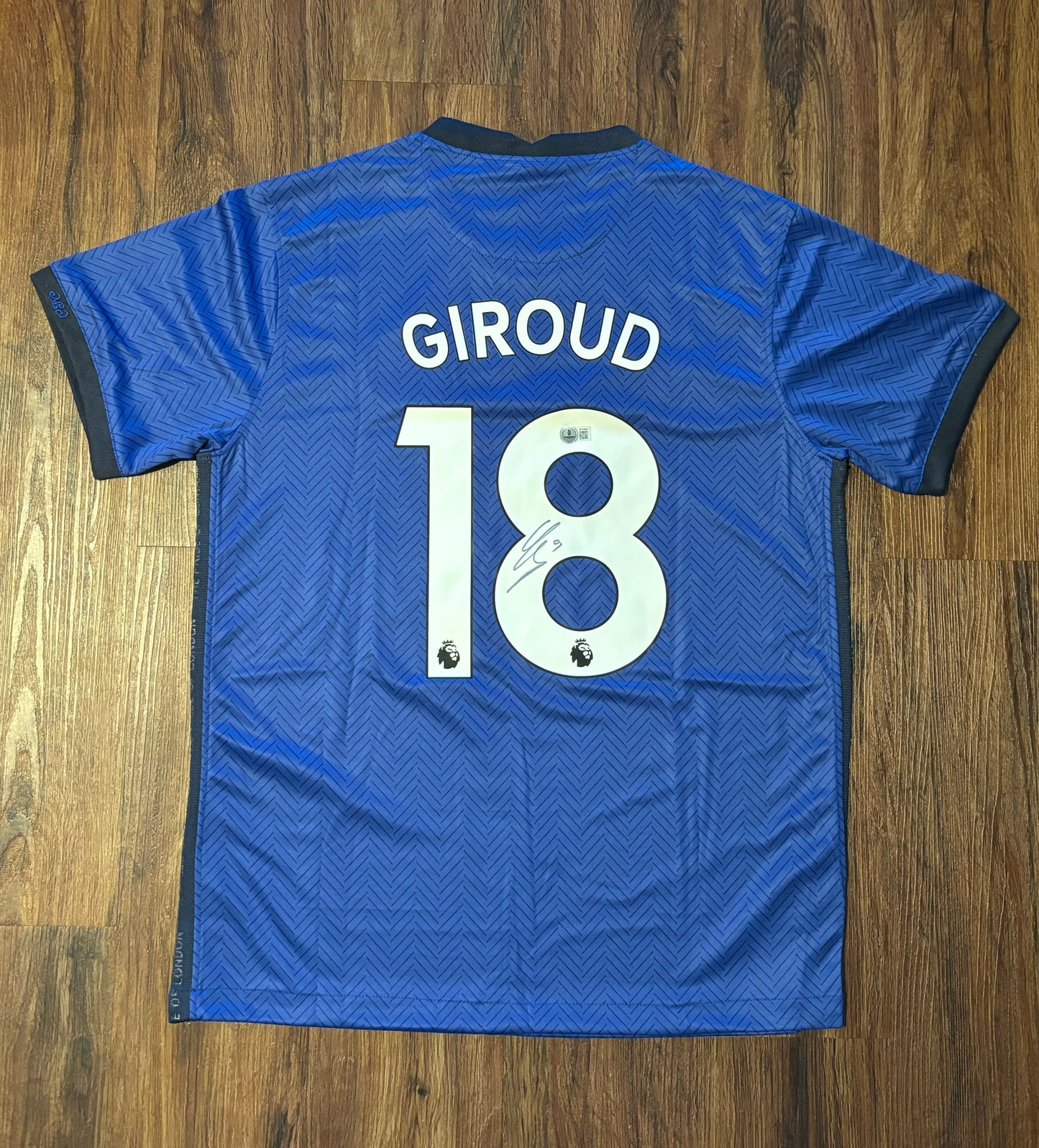 Olivier Giroud Signed Chelsea Shirt Beckett COA QR Holo