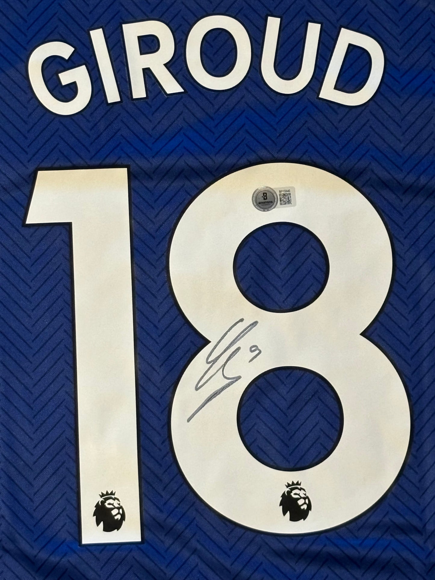 Olivier Giroud Signed Chelsea Shirt Beckett COA QR Holo