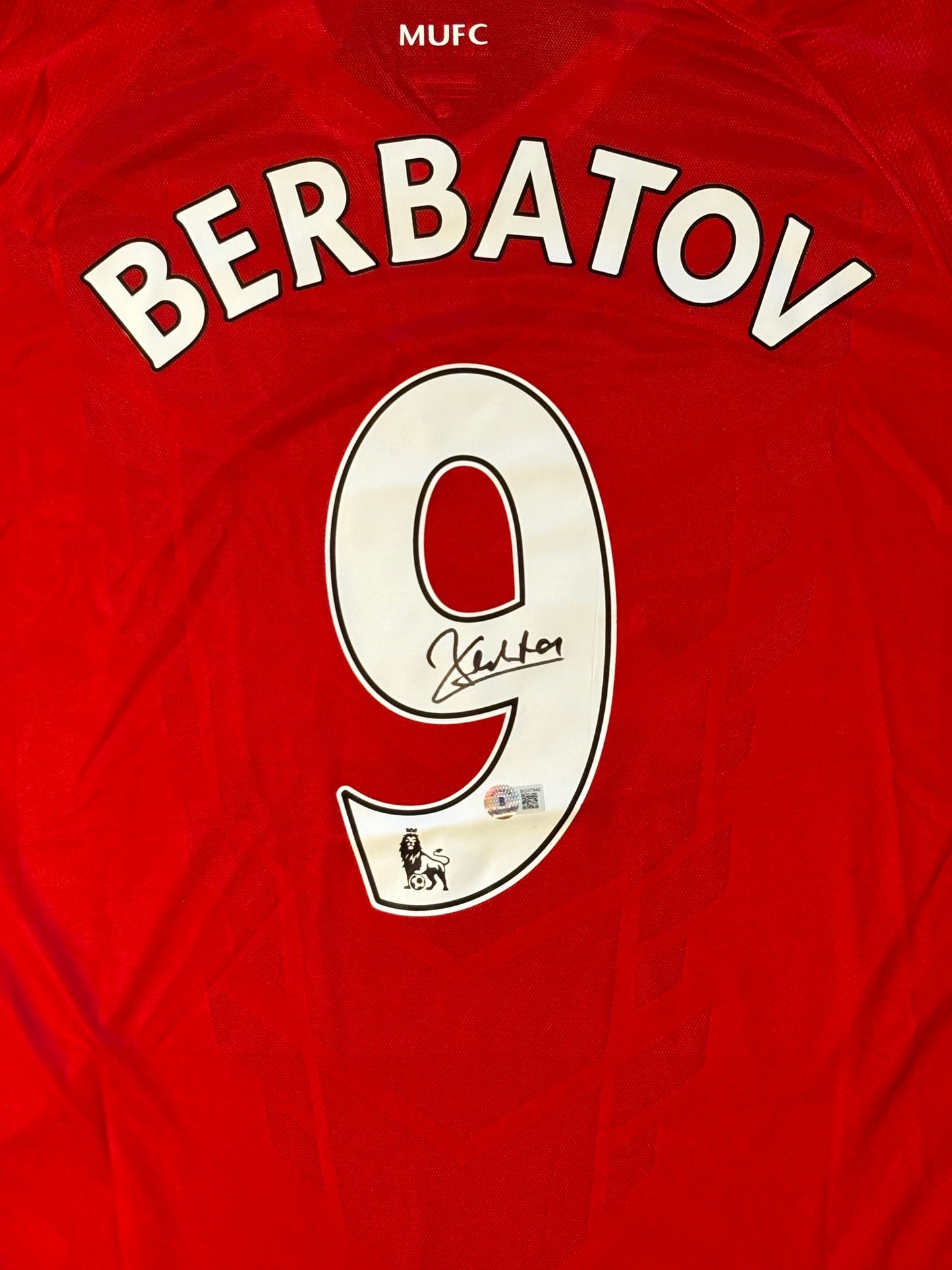 Dimitar Berbatov Signed Manchester United Shirt Beckett COA QR Holo
