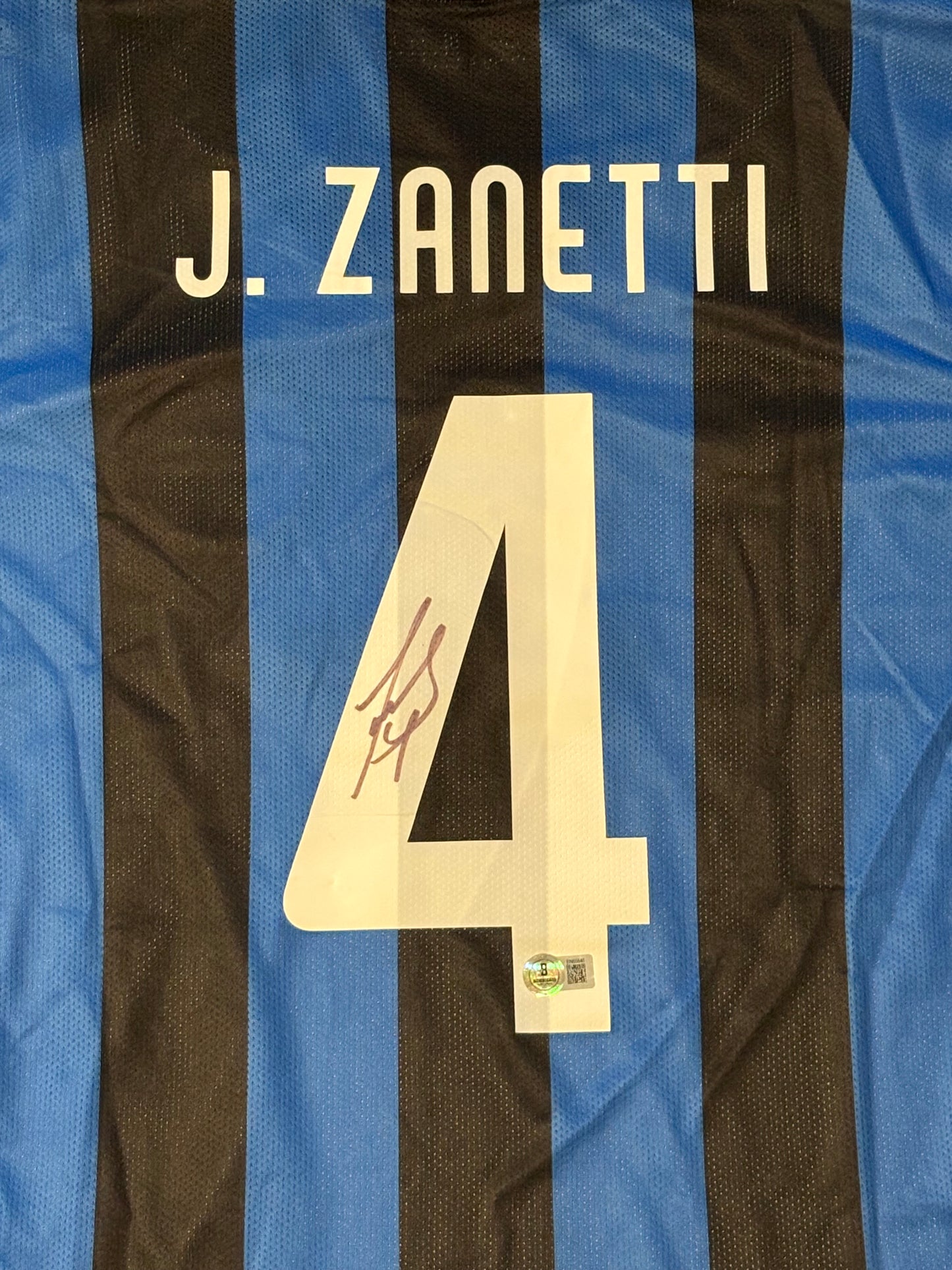 Javier Zanetti Signed Inter Milan Shirt Beckett COA QR Holo