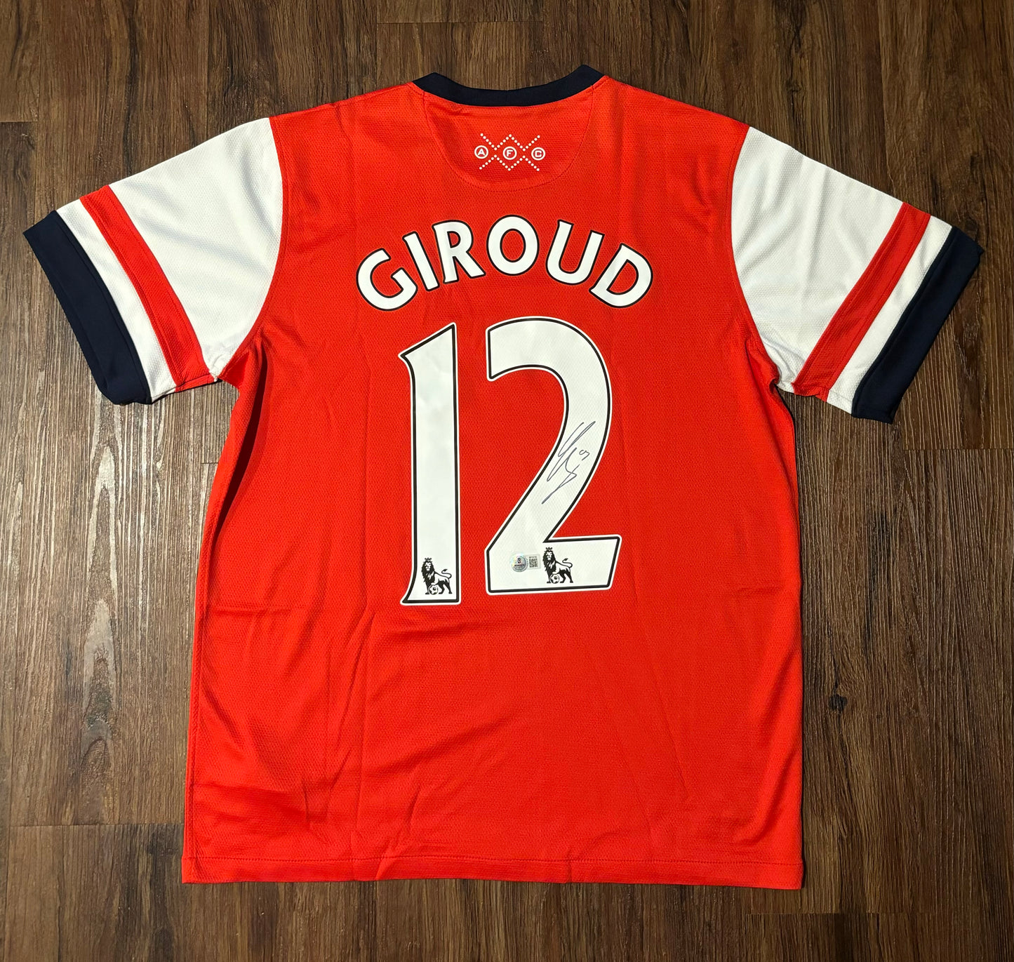 Olivier Giroud Signed Arsenal Shirt Beckett COA QR Holo
