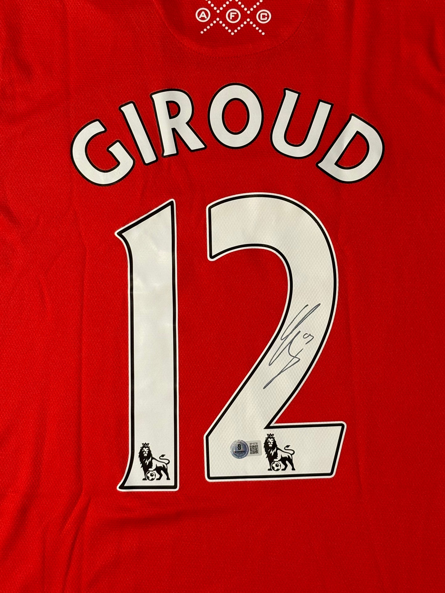 Olivier Giroud Signed Arsenal Shirt Beckett COA QR Holo