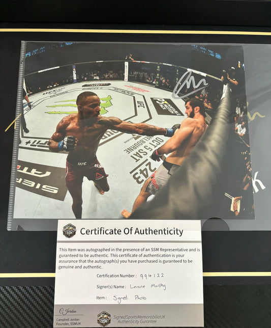 Lerone Murphy Signed Photo UFC Private Signing With COA + Photo Proof