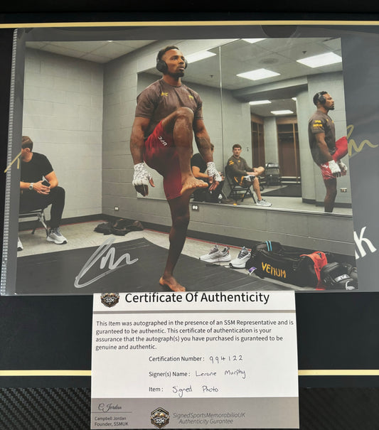 Lerone Murphy Signed Photo Warm Up UFC Private Signing With COA + Photo Proof