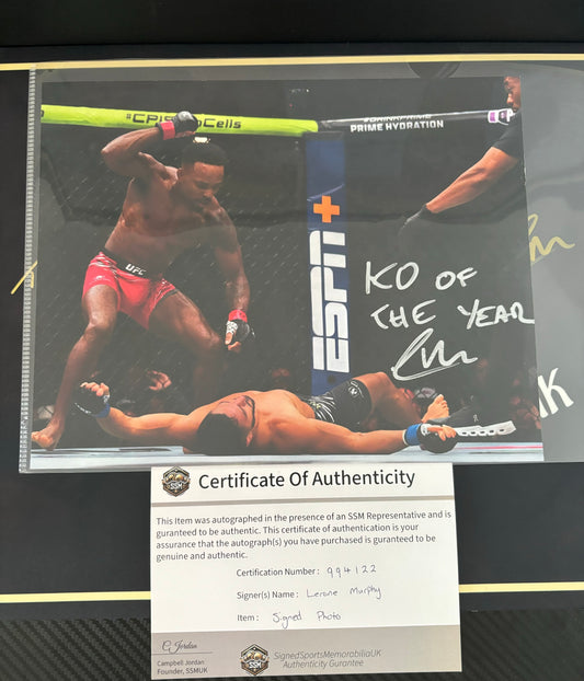 Lerone Murphy Signed Inscribed Photo UFC Private Signing With COA + Photo Proof