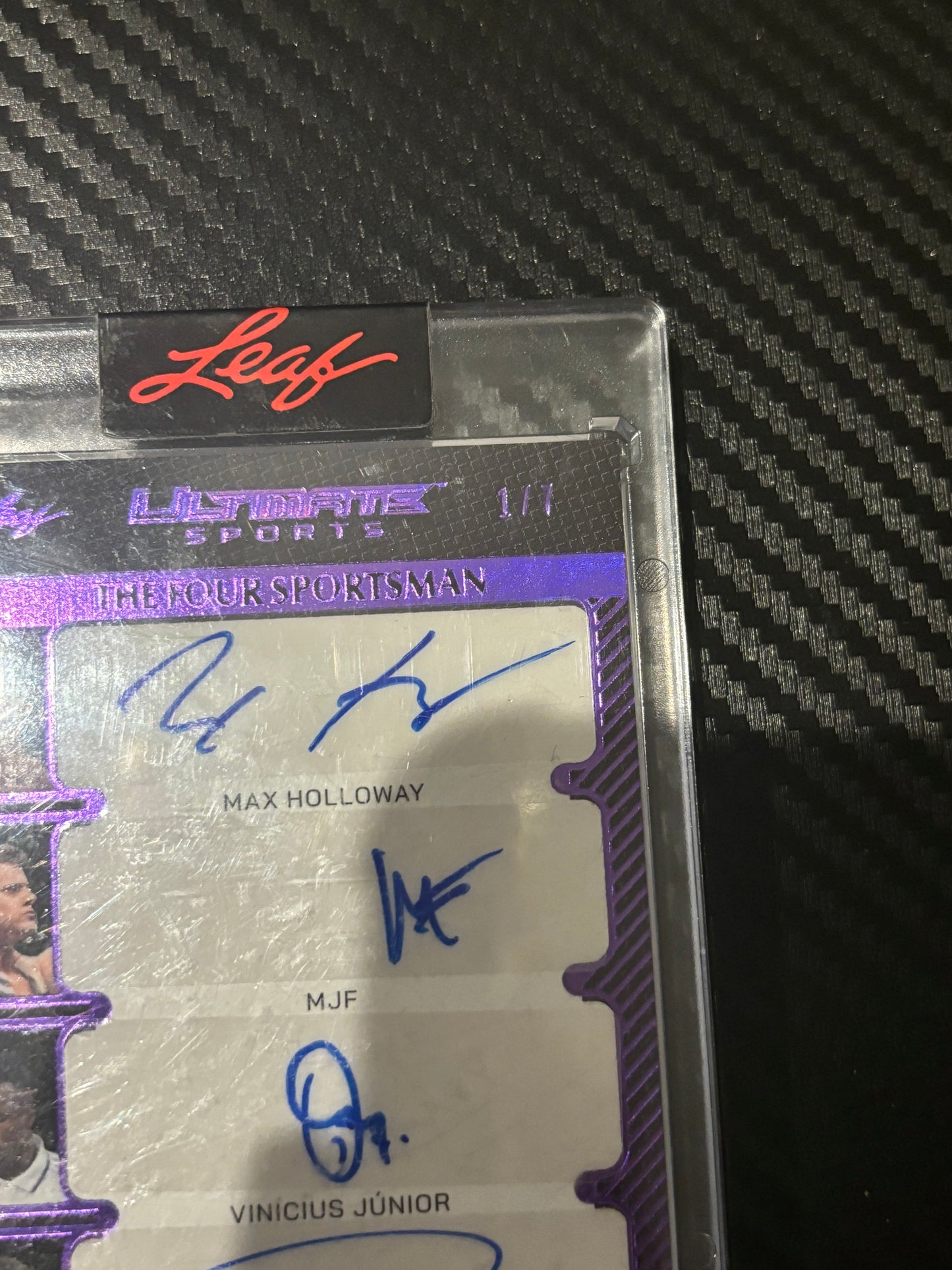 2024 Leaf Four Sportsman Quad Auto Holloway, MJF, Vini Junior, Antetokounmpo 1/7