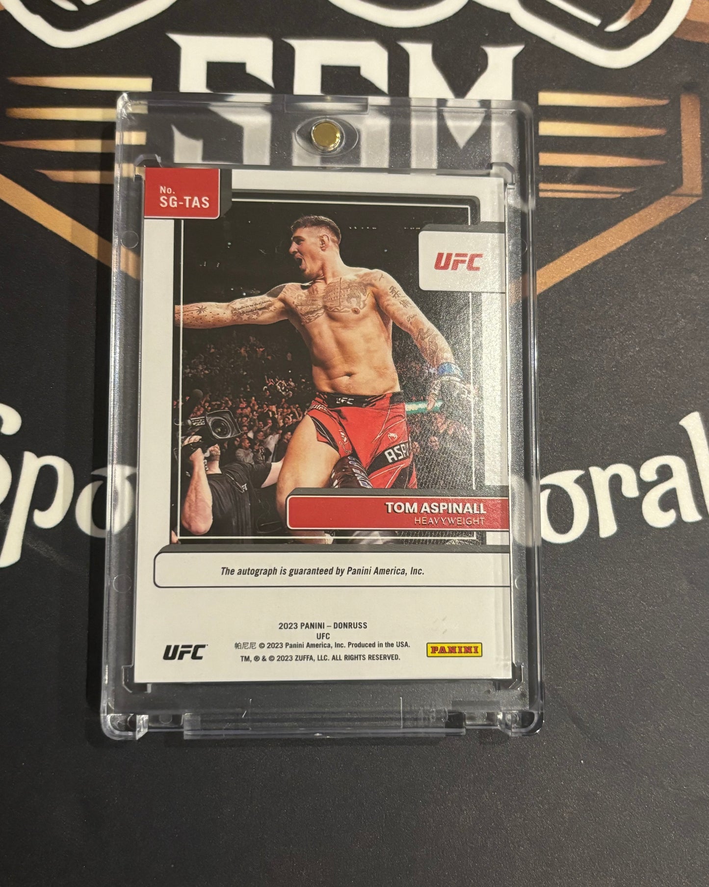 Tom Aspinall Signature Series Silver Auto UFC Card 2023 Donruss
