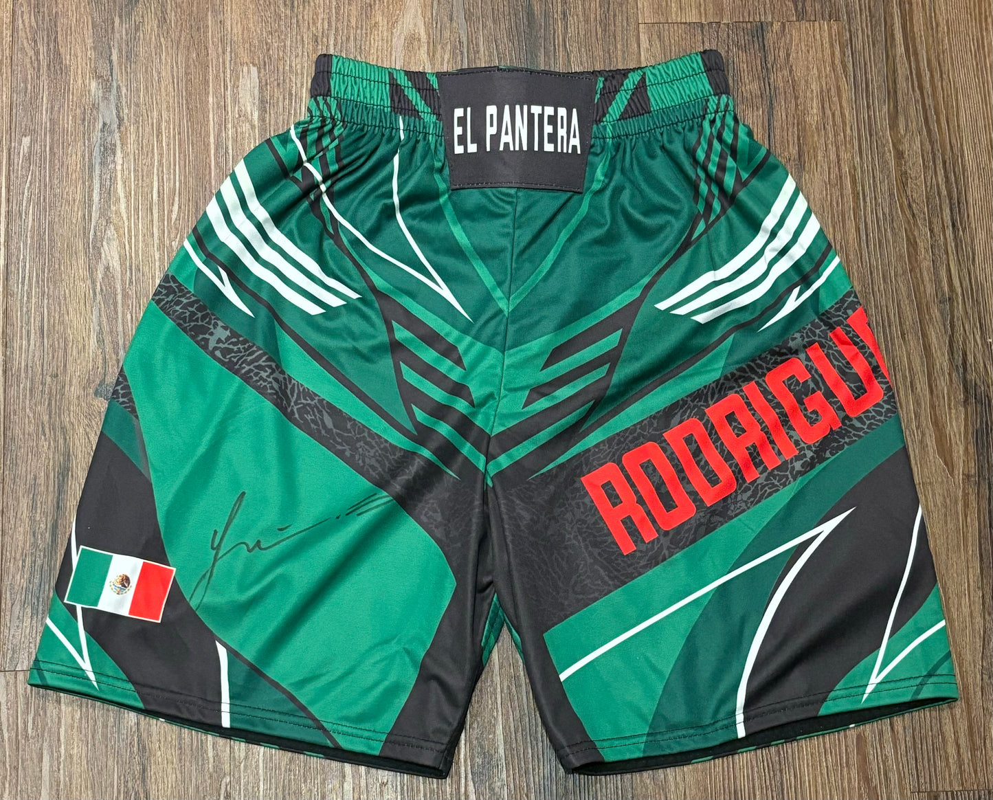 Yair Rodriguez Signed UFC Shorts Mexico Green Beckett Certfied QR Holo COA
