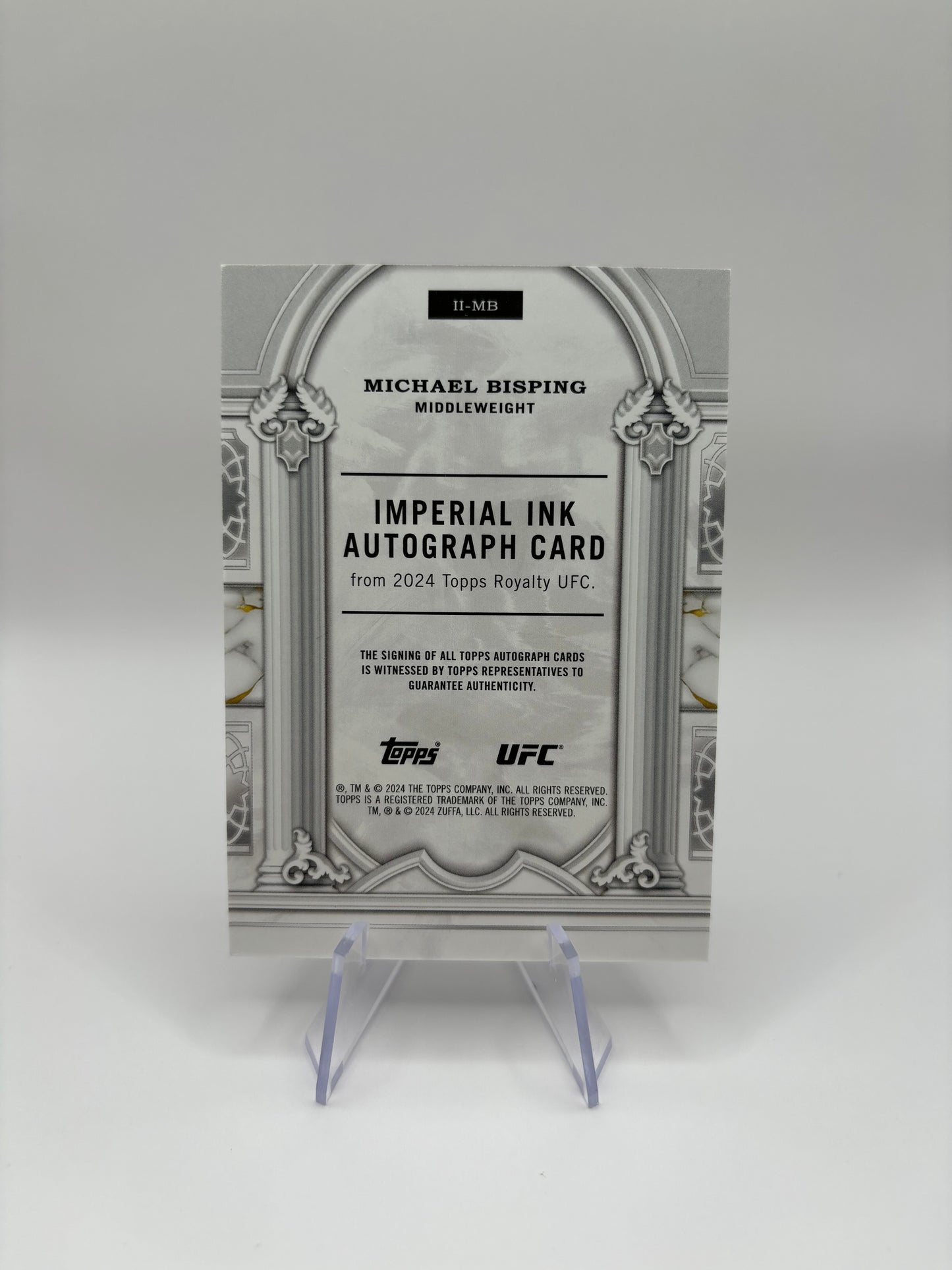 2024 TOPPS UFC ROYALTY IMPERIAL INK AUTO MICHAEL BISPING /99 UFC Card