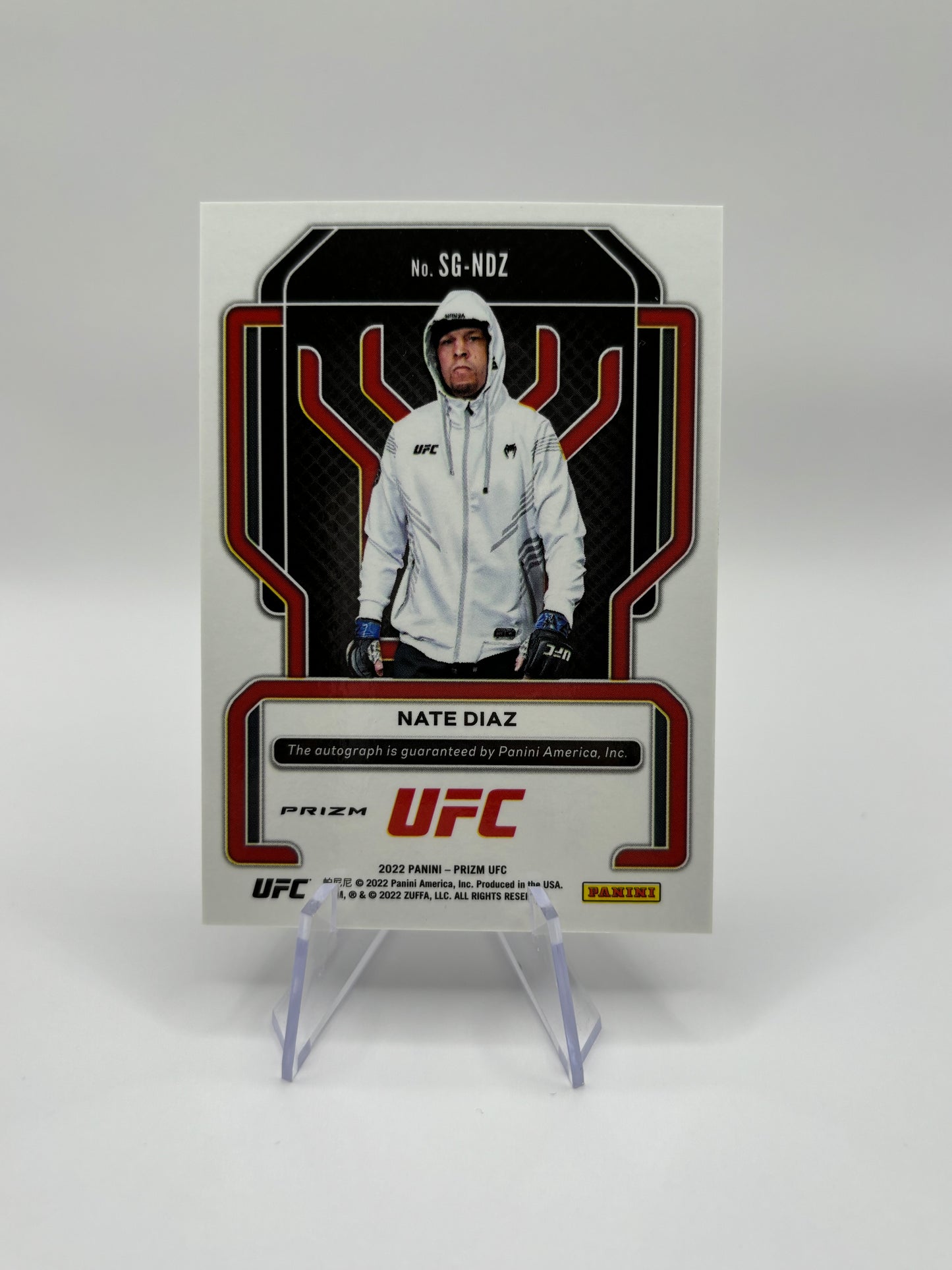 2022 Panini Prizm UFC Nate Diaz Signatures Prizm Auto UFC Card