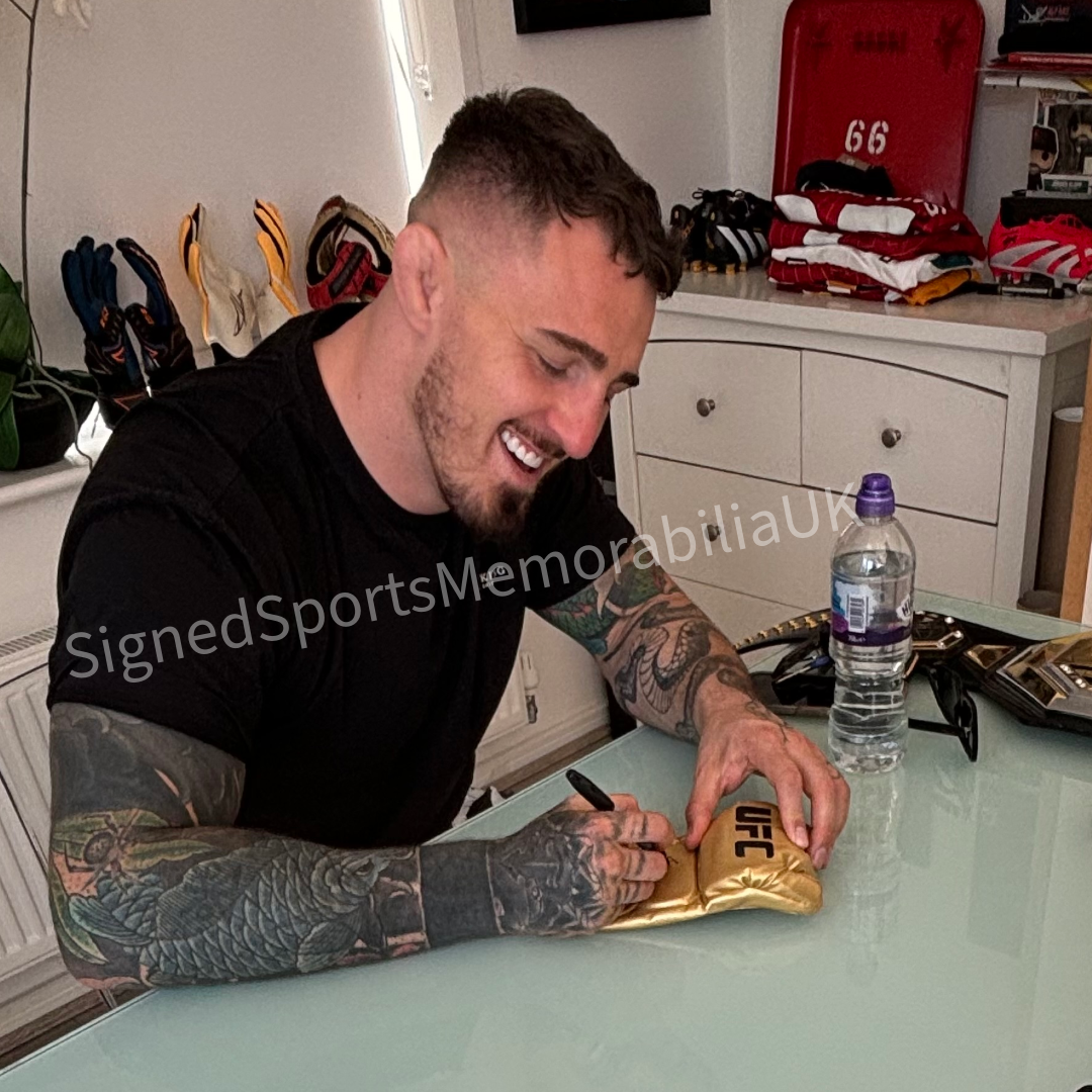 Tom Aspinall Signed Gold UFC Glove