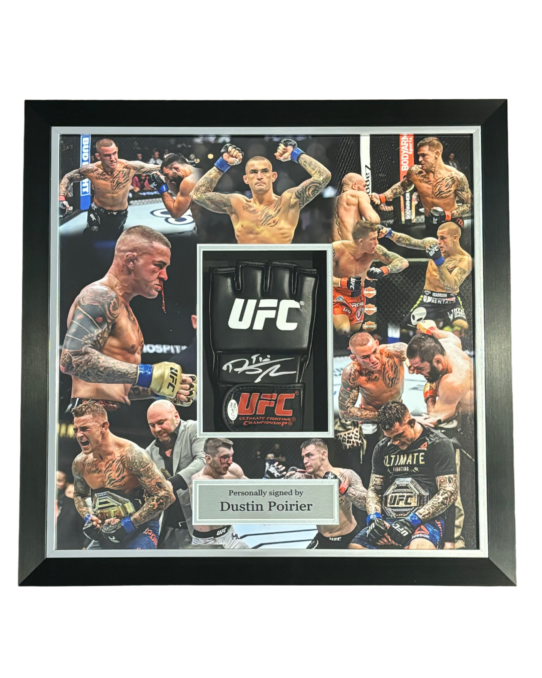 Dustin Poirier Signed Framed UFC Glove Premium Frame JSA COA Certification Included