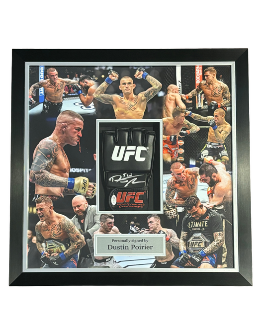 Dustin Poirier Signed Framed UFC Glove Premium Frame JSA COA Certification Included