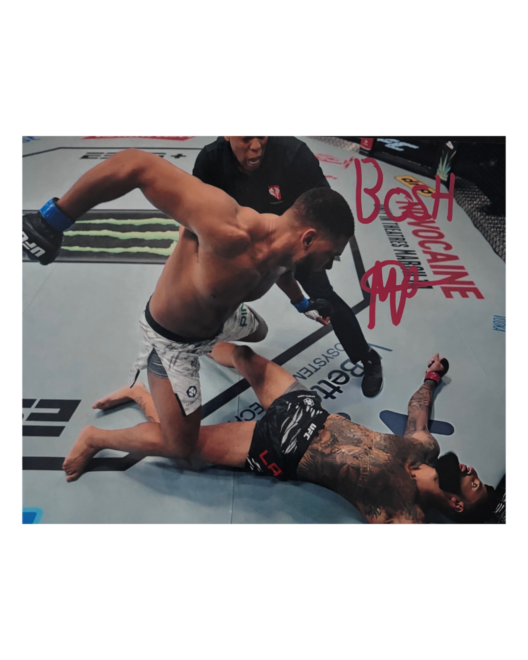 Mario Pinto Signed Inscribed UFC KO Photo 8X10 - Direct from signing
