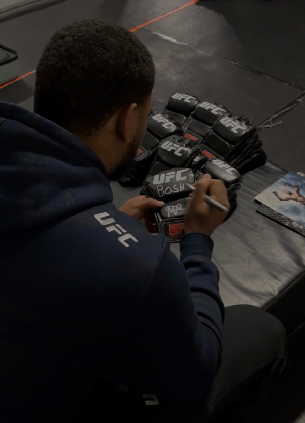 Mario Pinto Signed Inscribed UFC Photo BOSH - Direct from signing