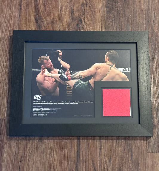 Conor Mcgregor Limited Edition /100 UFC 246 Framed Event Used Canvas