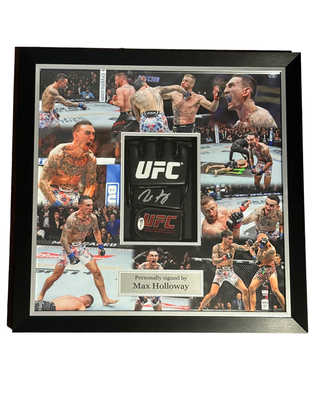 Max Holloway Signed Framed UFC Glove JSA Certified COA Collage