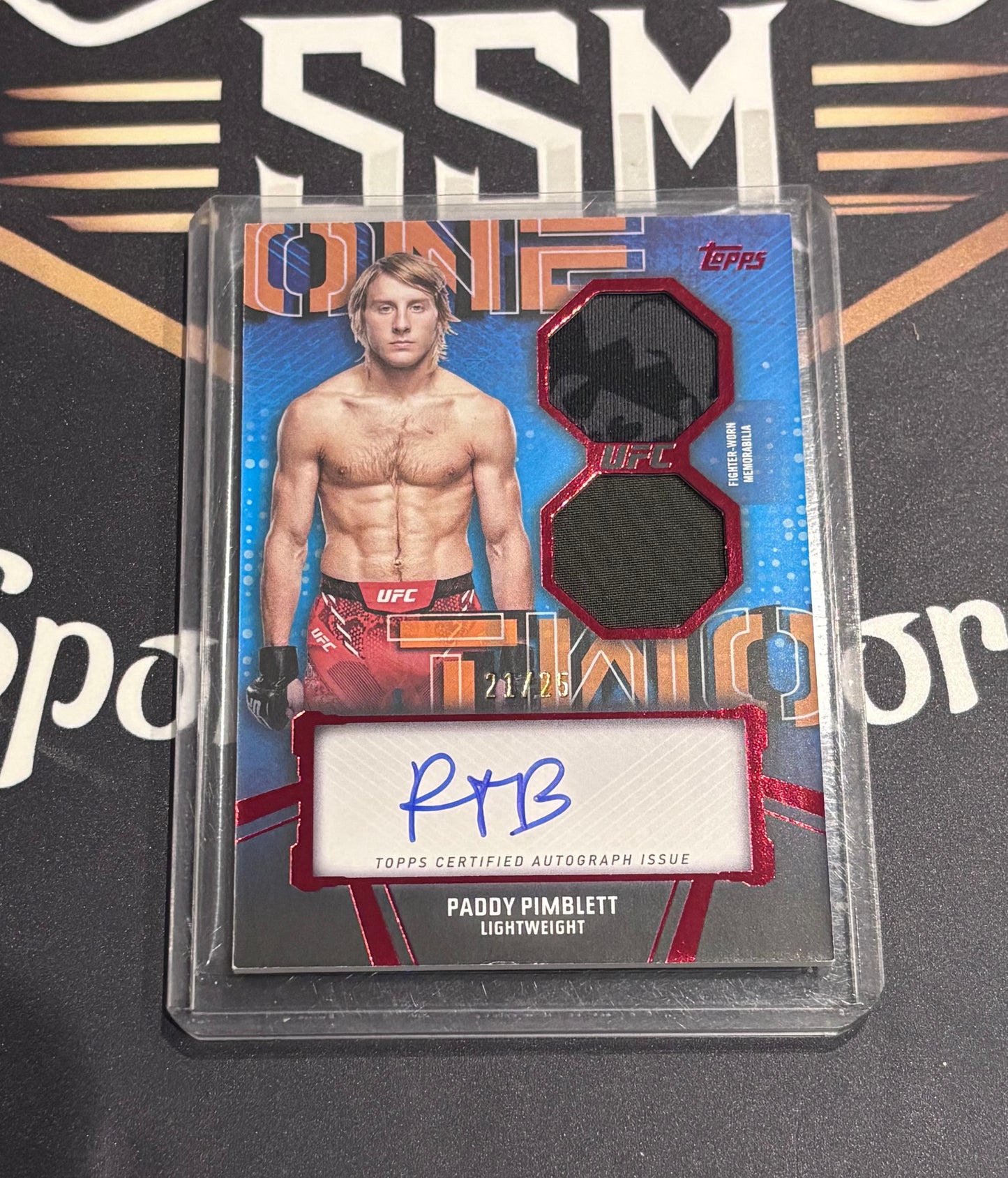 2024 Topps UFC Knockout - Paddy Pimblett - Dual Patch On Card Auto /25