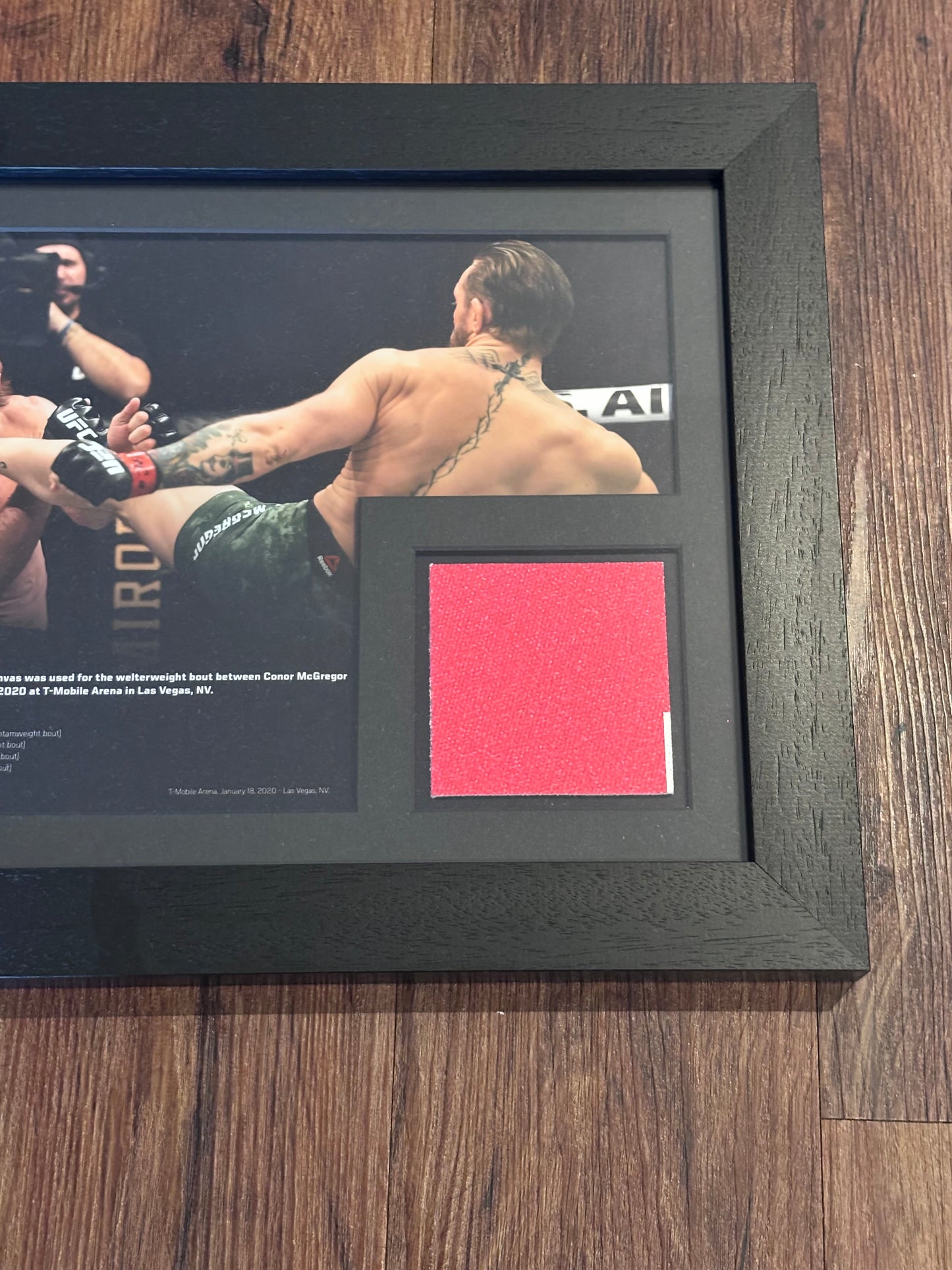 Conor Mcgregor Limited Edition /100 UFC 246 Framed Event Used Canvas