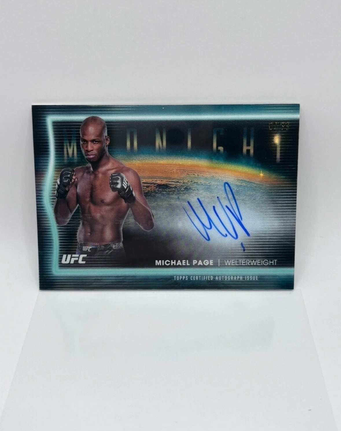 Michael Venom Page Signed UFC Card /99 2025 Topps Midnight