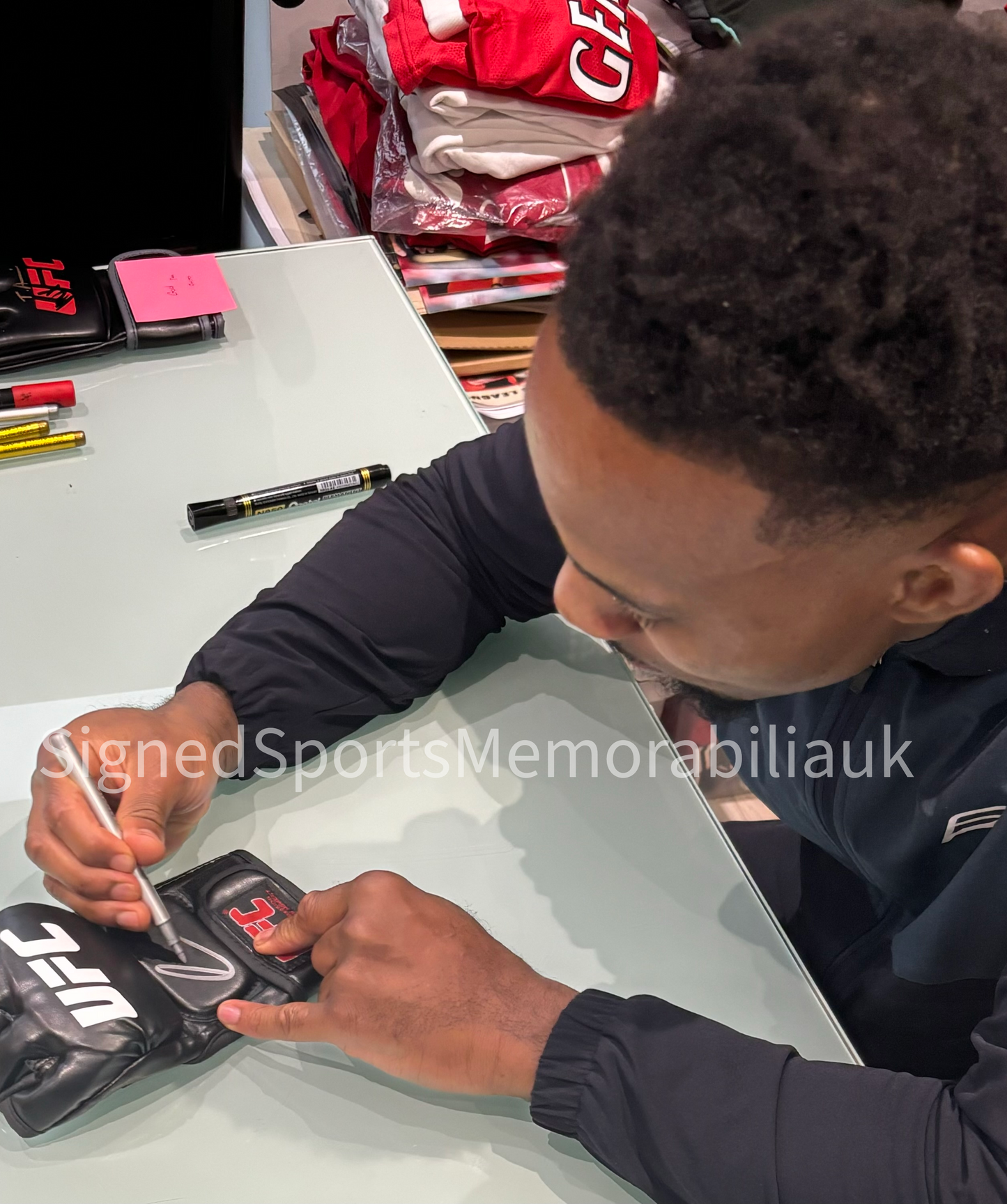 Lerone Murphy Signed UFC Glove Black Private Signing With COA + Photo Proof