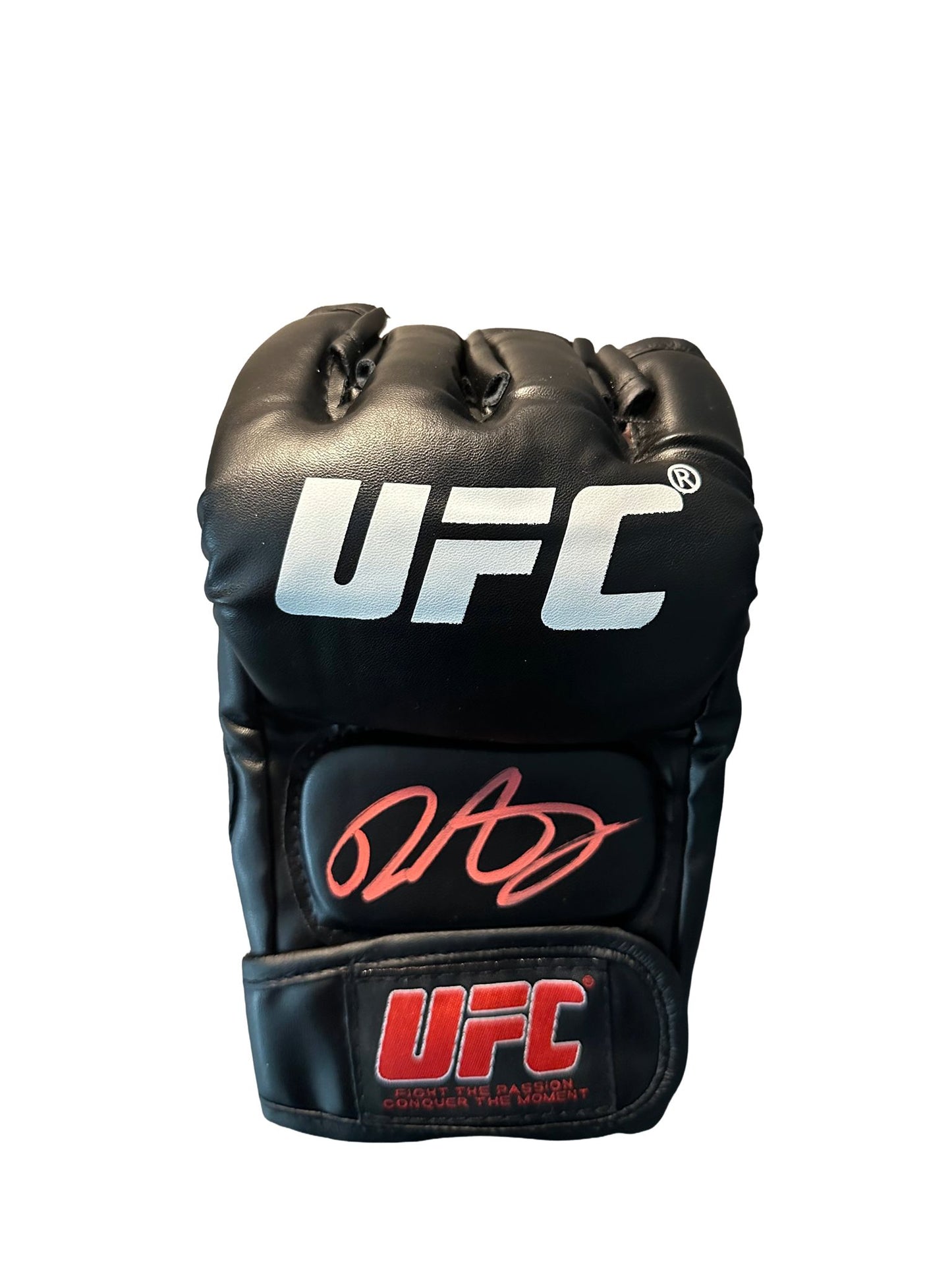 Demetrious Johnson Signed Glove - Red ink Ink