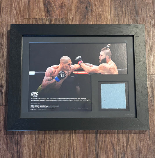 Alex Pereira UFC 295 Framed Event Used Canvas Vs Jiri Prochazka With Blood