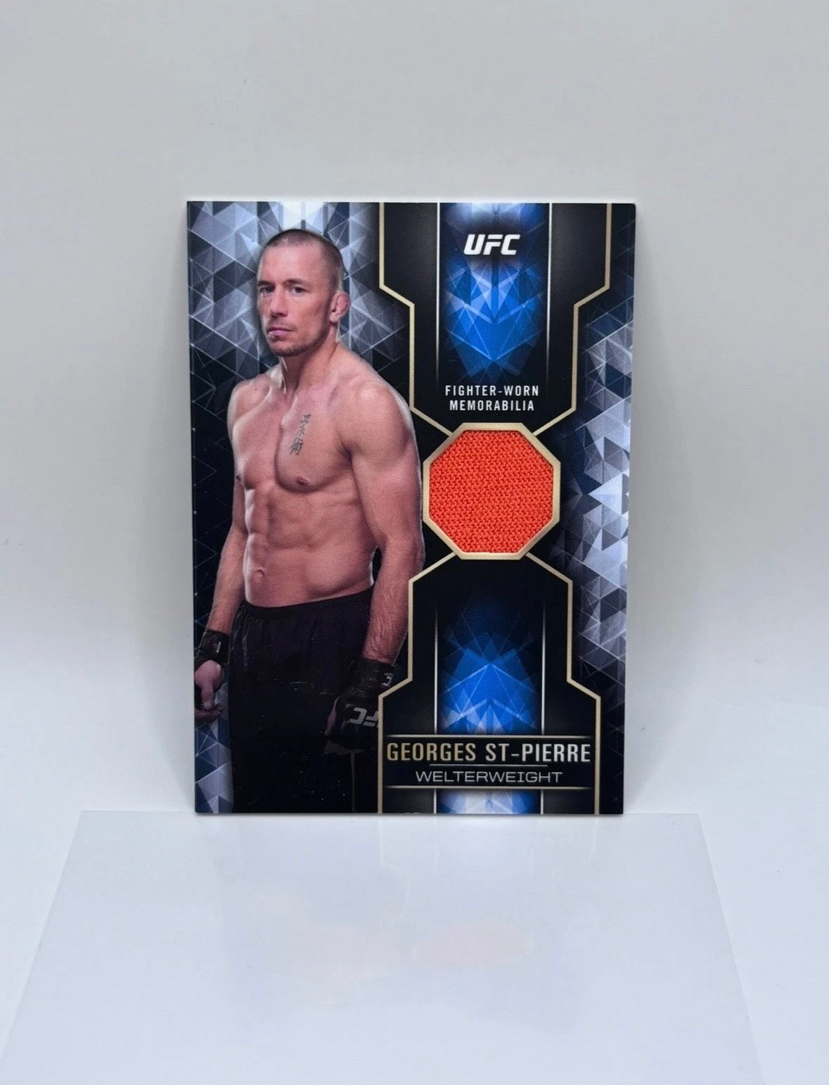 Georges St Pierre GSP UFC Relic Card 2017 Topps Knockout