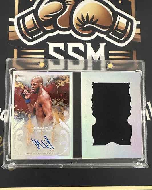 Michael Page MVP 2025 Topps Royalty Booklet auto jumbo relic /25 UFC Card