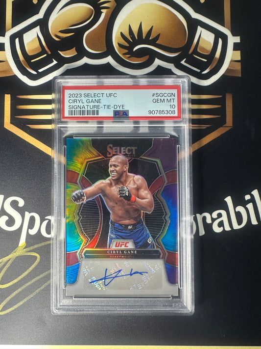 Ciryl Gane 2023 Select tie dye auto /25 PSA 10