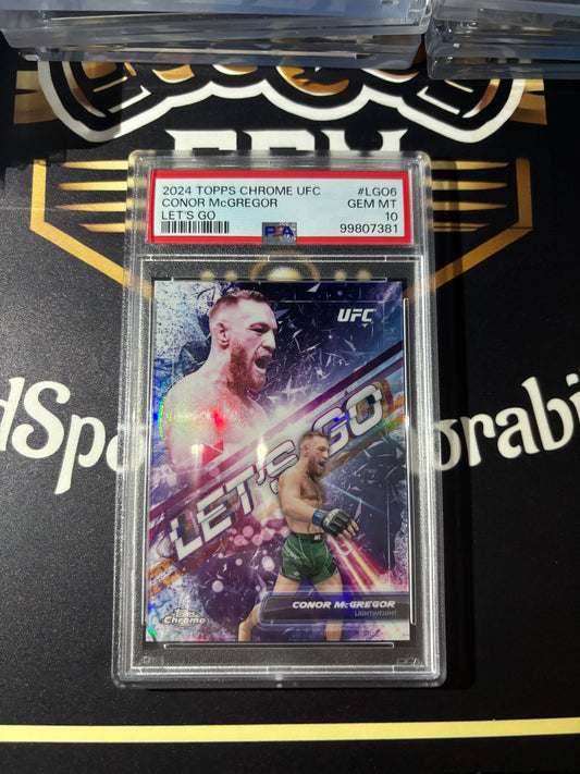Conor Mcgregor Lets Go PSA 10 2024 Topps Chrome UFC Card