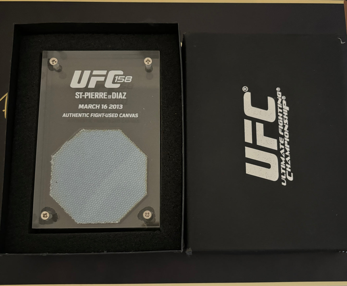 UFC 158 Event Used Canvas In Acrylic GSP Vs Nick Diaz
