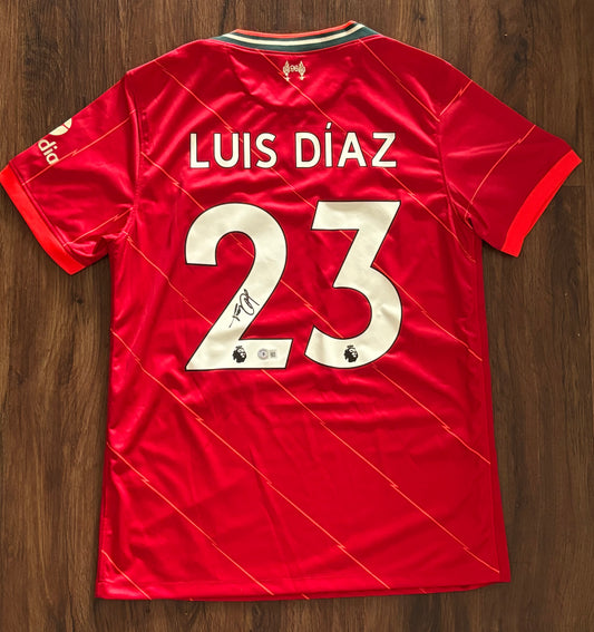 Signed Luis Diaz Liverpool Shirt Beckett Certified COA QR Holo