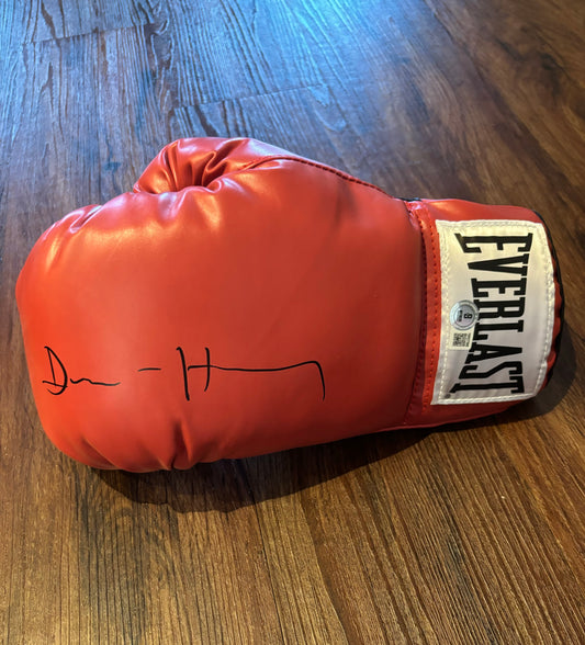 Devin Haney Signed Boxing Glove Beckett COA QR Holo