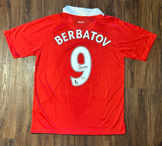 Dimitar Berbatov Signed Manchester United Shirt Beckett COA QR Holo