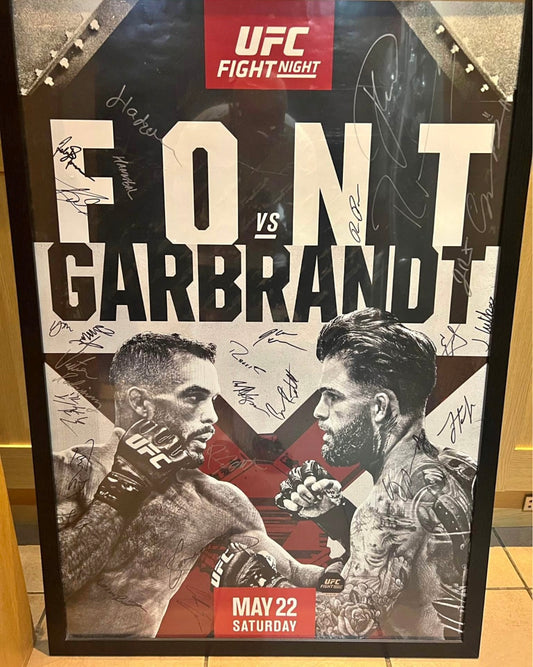 UFC Fight Night Event Poster Cody Garbrandt Vs Rob Font Signed by all fighters