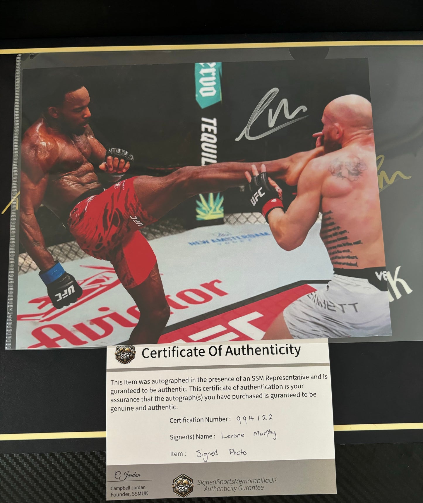 Lerone Murphy Signed Photo Head Kick UFC Private Signing With COA + Photo Proof