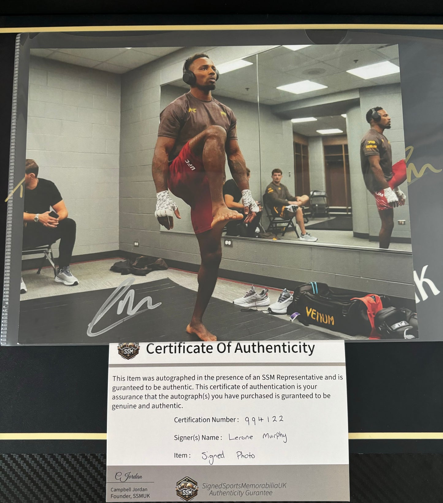 Lerone Murphy Signed Photo Warm Up UFC Private Signing With COA + Photo Proof